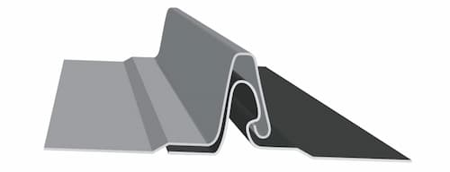 Sheffield Metals 1.5 Fastener Flange SnapLock panel. Image courtesy of www.SheffieldMetals.com.