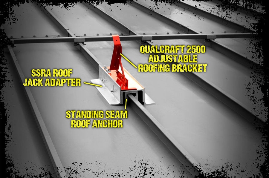 SSRA2 Roof Jack installed on a standing seam metal roof.