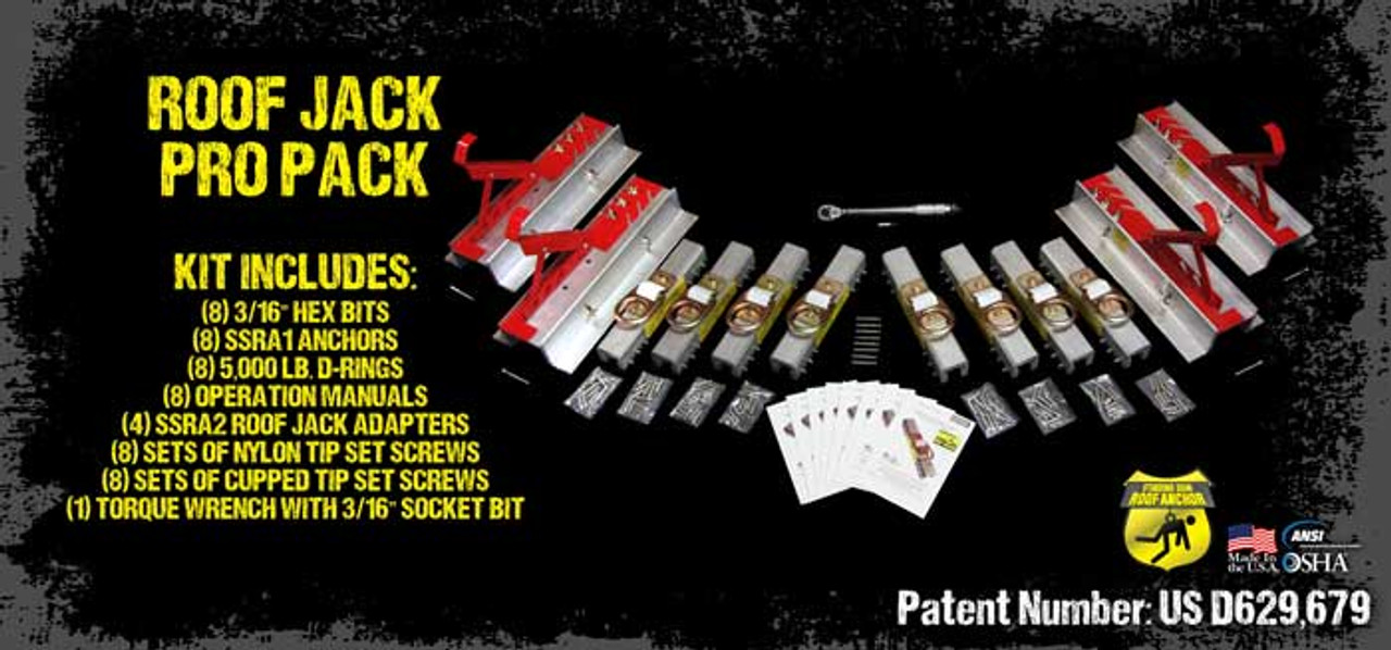 Roof Jack Pro Pack kit showing all included components.
