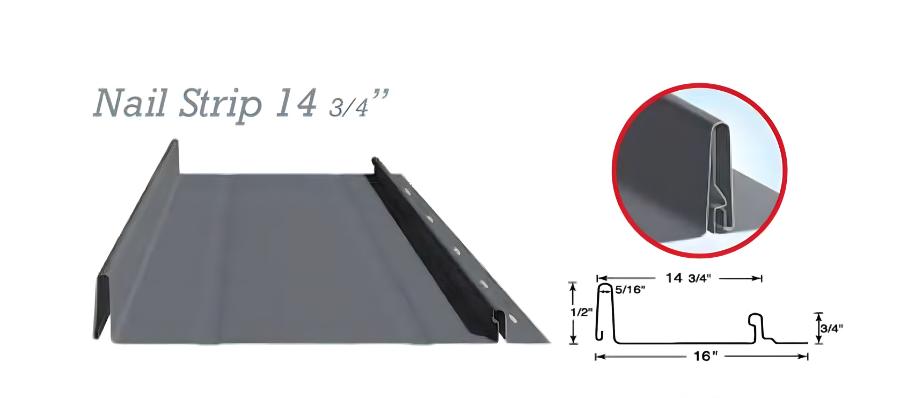 Steel Tile Co Nail Strip profile. Image courtesy of www.SteelTile.com.