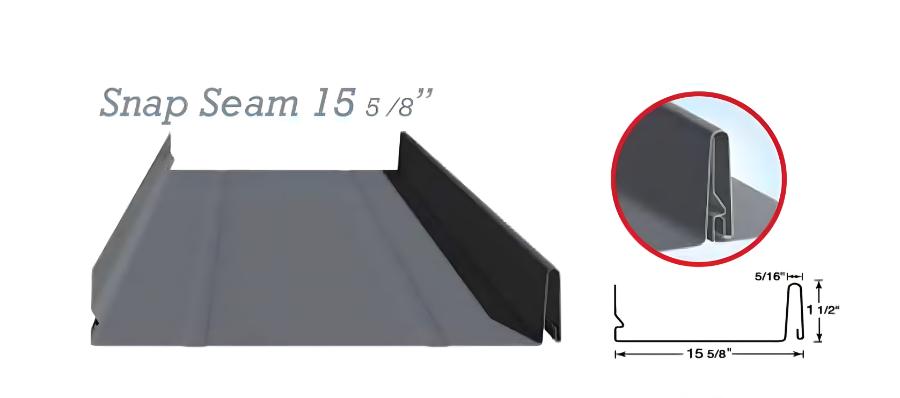 Steel Tile Co Snap Seam profile. Image courtesy of www.SteelTile.com.