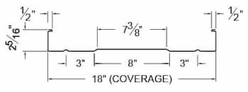 Steelway CapLoc panel dimensioned drawing. Image courtesy of www.Steelway.com