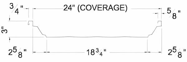 Steelway Building Systems RTL-24 standing seam roof panel. Image courtesy of www.Steelway.com. Steelway Building Systems RTL-24 standing seam roof panel. Image courtesy of www.Steelway.com.