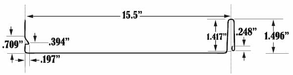Tri County Metals SL-Lok panel profile. Image courtesy of www.TriCountyMetals.com. 