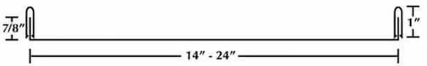 Profile view of the Mini Batten Seam panel featuring a traditional batten cap design; image courtesy of www.TinManSupply.com.