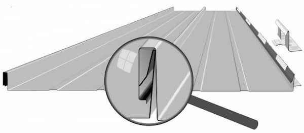 Town & Country Metals Secure-Seam panel. Image courtesy of www.TownandCountryMetals.com.