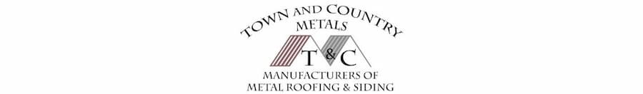 Corporate logo for Town & Country Metals, a premier Missouri-based manufacturer of Secure-Seam and Perma-Loc metal roofing systems; image courtesy of www.TownandCountryMetals.com.