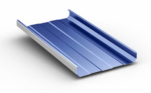 McElroy Trap-Tee standing seam metal roofing panels. Images courtesy of www.mcelroymetal.com