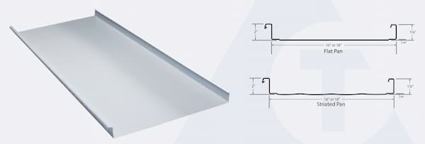 Triad Corrugated Metal MS-216 and MS-218 panel profile. Image courtesy of www.TriadCorrugatedMetal.com.