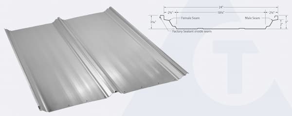 Triad Corrugated Metal TS-324 panel profile. Image courtesy of www.TriadCorrugatedMetal.com.