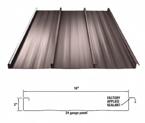 Butler VSR-II standing seam metal roof panel profile.
