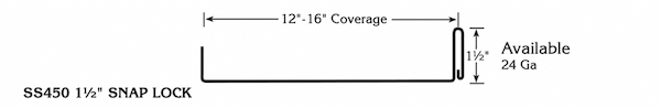 Watson Metals Snap Lock 450 panel profile. Image courtesy of www.WatsonMetalsLLC.com. 