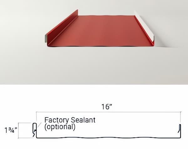 Whirlwind Steel Weather Snap-16 roof panel. Image courtesy of www.WhirlwindSteel.com. 