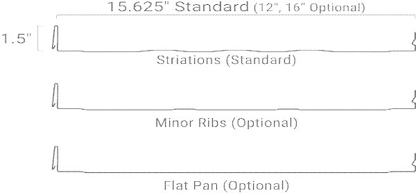 Woodstock Metal Roofing Snaplock panel profile. Image courtesy of www.WoodstockMetalRoofing.com.