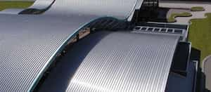 Imetco Zip-Rib curved roof. Image courtesy of www.Imetco.com.